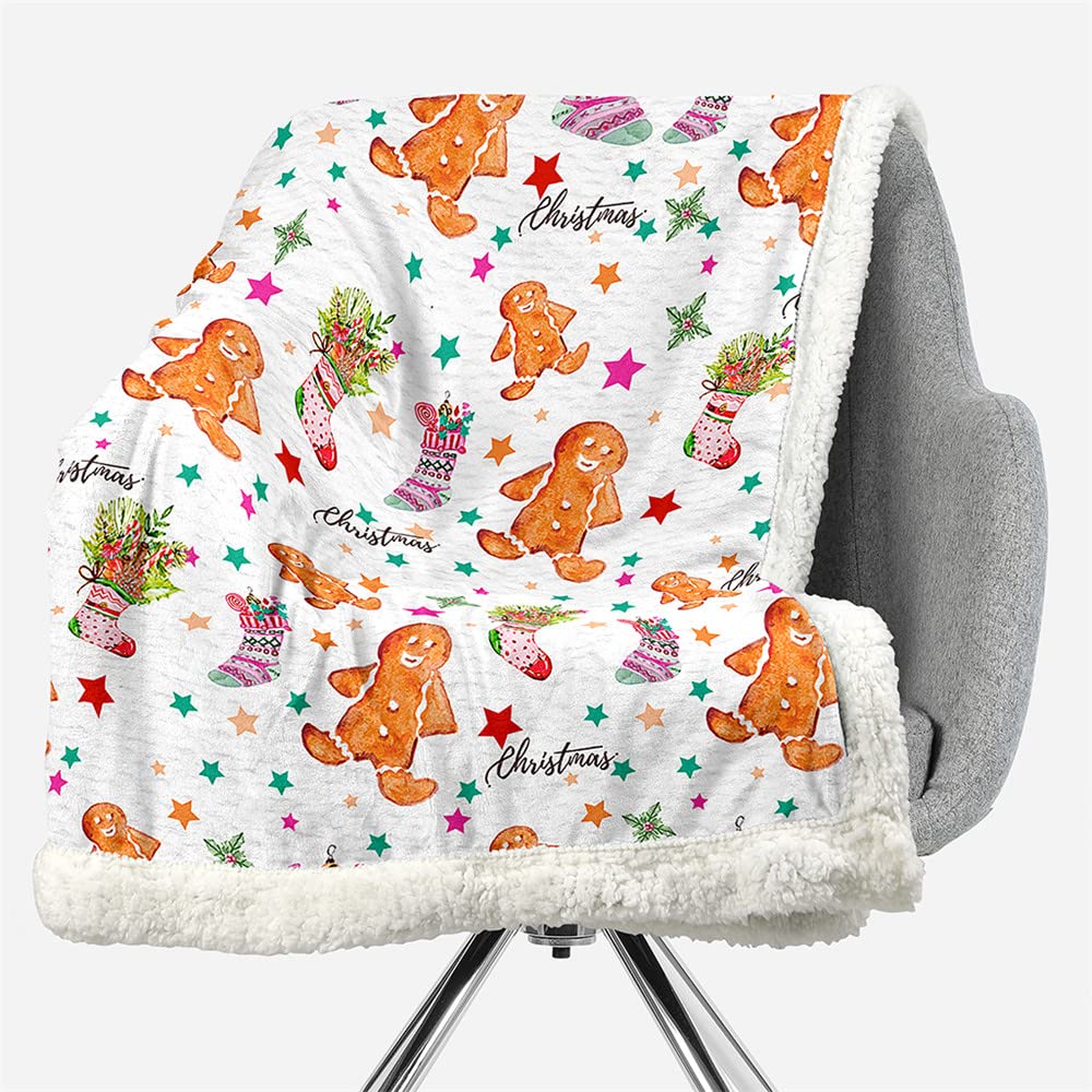 Highdi Natale Coperta di Morbida Pile, Calda e Accogliente Plaid Invernale Autunnale Divano Coperta Microfibra Pelosa, per Bambini e Adulti (Natale d'oro,150x200cm