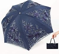 Vista 158 de Honeystore Sombrilla bordada con flor 3D plegable UV con encaje clásico