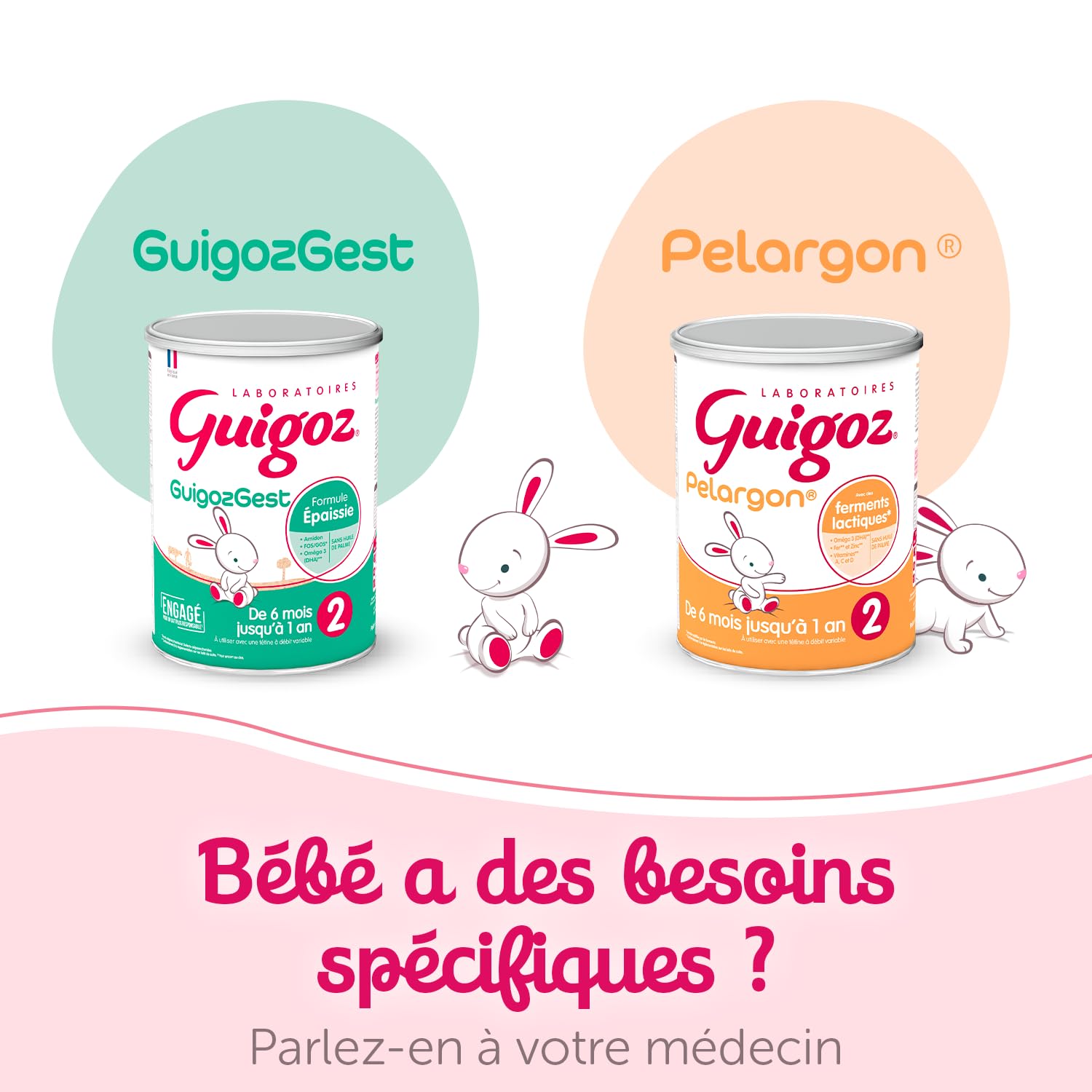 GUIGOZ OPTIPRO 2 Lait en poudre 2ème - de 6 à 12 mois - 830g - Lot de 3