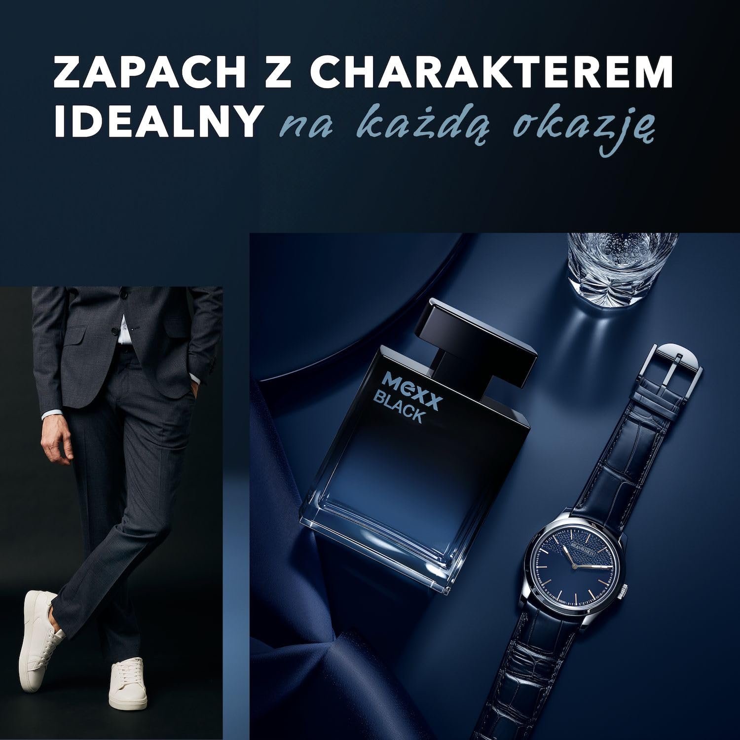 Mexx Black Woda Perfumowana dla Mężczyzn, o Drzewnych i Morskich Nutach Zapachowych, 50 ml