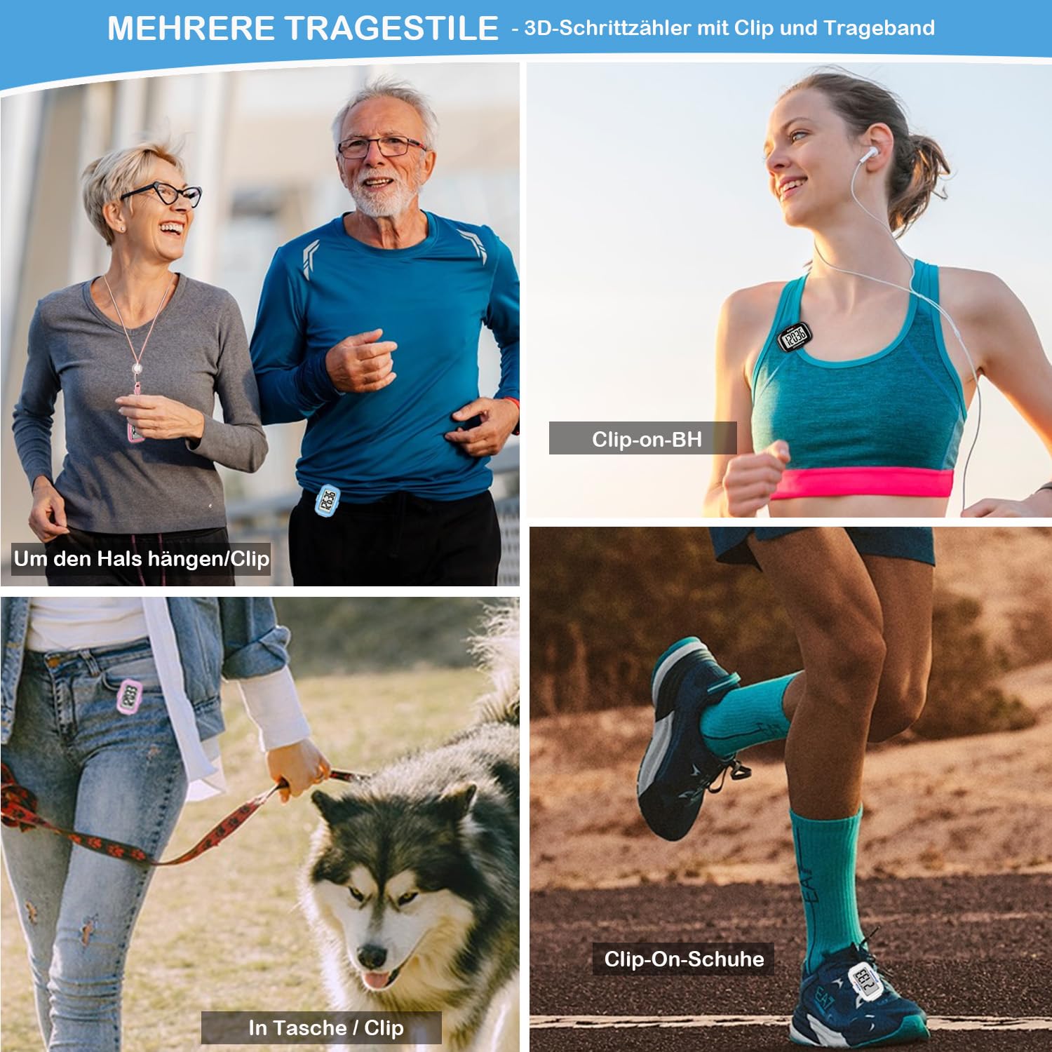 AVTREK Podomètre 3D précis pour la marche ou la course en plein air et les activités de randonnée