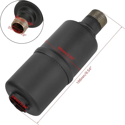 Miniatura 5 de GREHUA Silenciador de escape negro con protector térmico para Predator 212cc 196cc GX160 420cc 301cc GX390 98cc 6.5hp CT200U BT200X KT196 CT100U