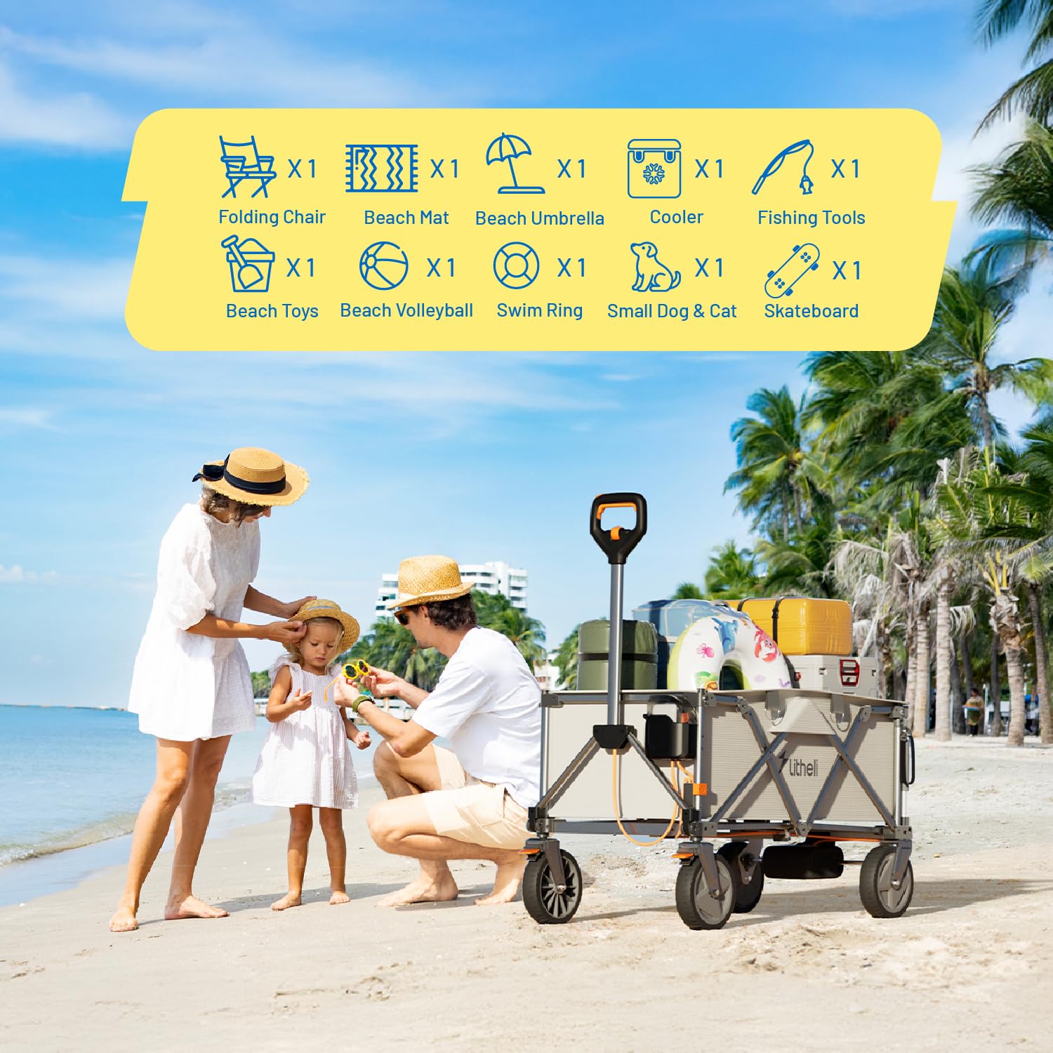 Litheli Electric Utility Wagon Cart - Image 7