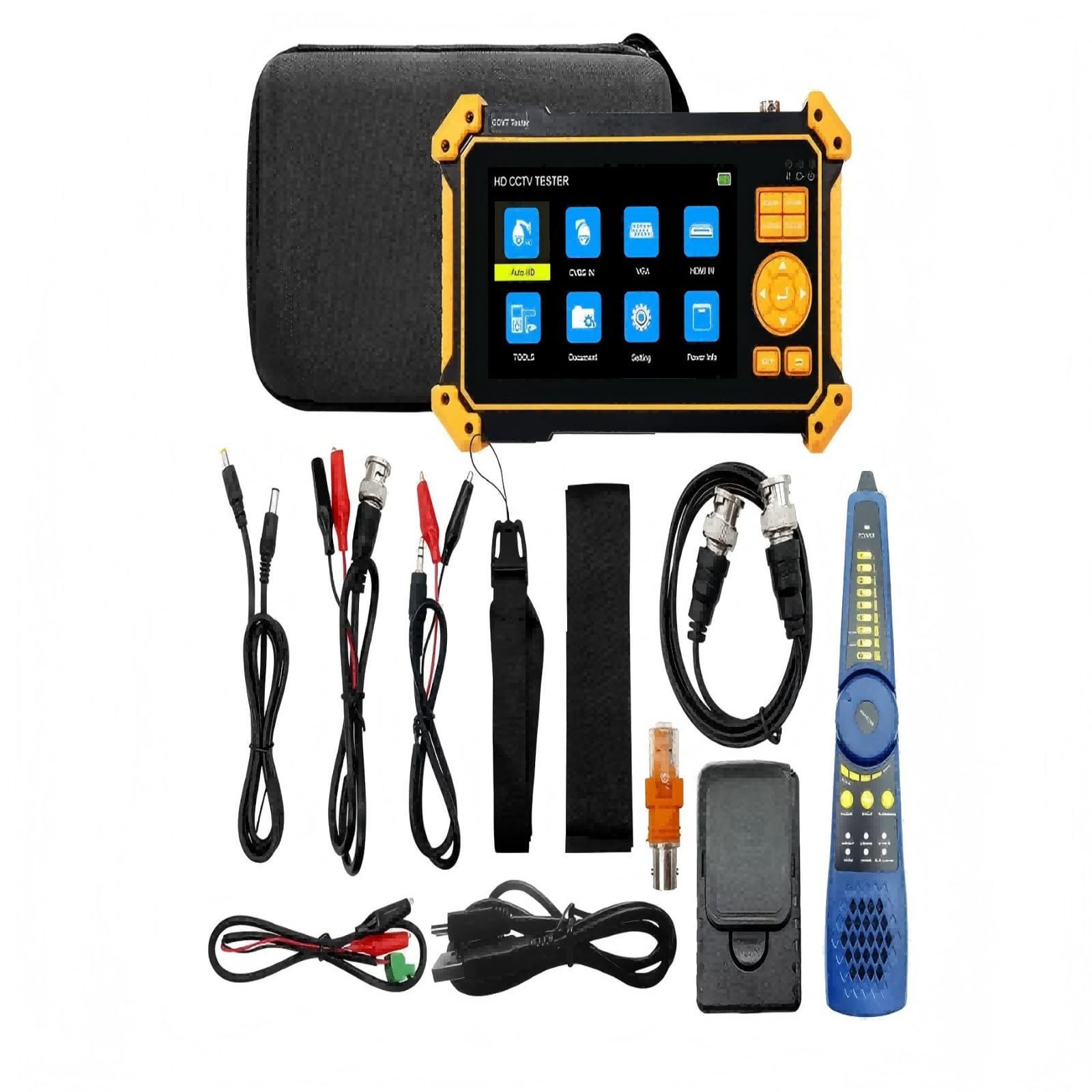 Tester per analizzatori CCTV Tester di videosorveglianza coassiale Engineering Treasure HD-3100C da 5 pollici con ingressi HDMI e VGA tracciamento cavi digitali con touch screen/display LCD
