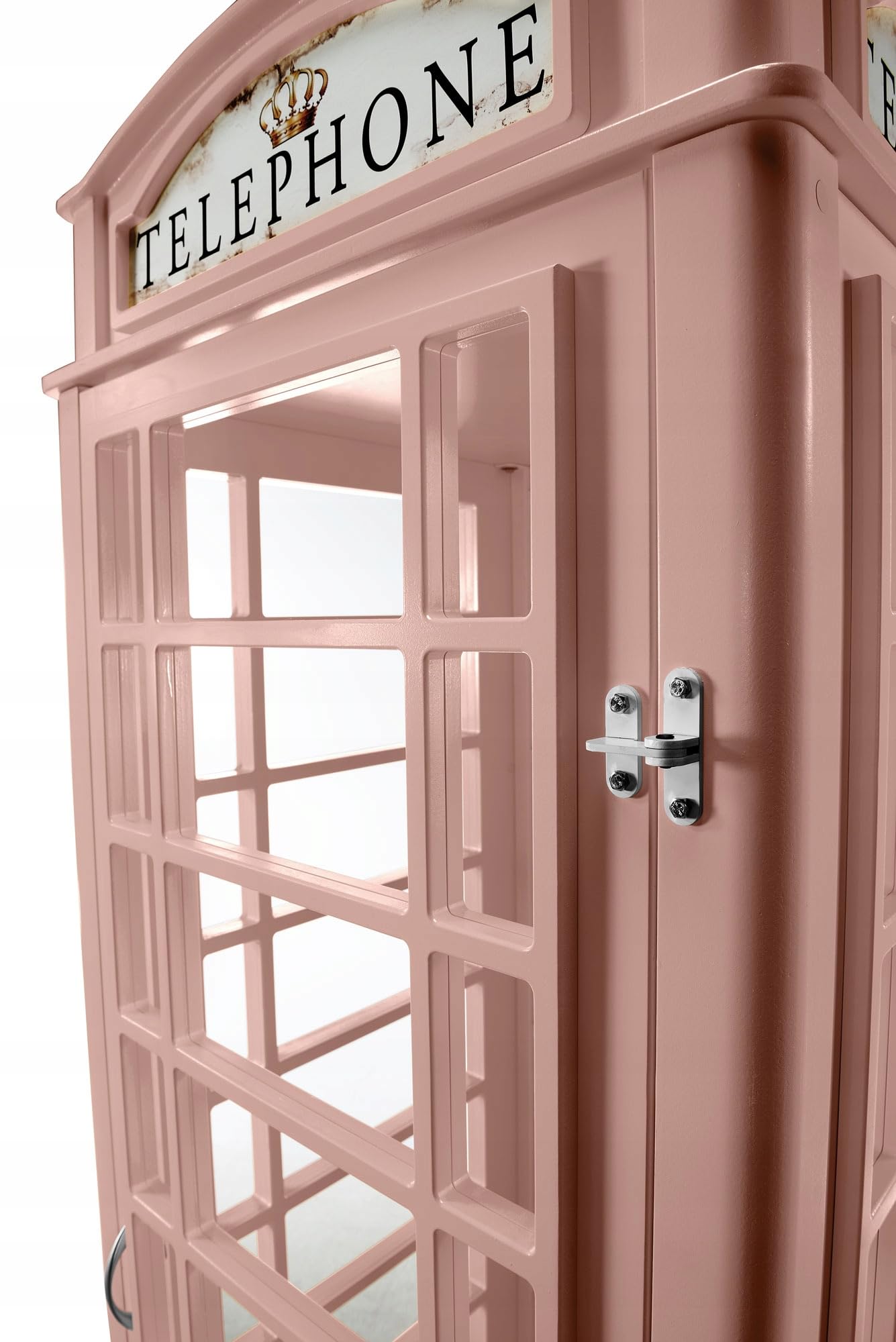 Plastiko | Una vetrina a forma di cabina telefonica inglese 116 x 150 x 207 | Forma originale | Per i bambini | Funzionale | Solido | Rosa