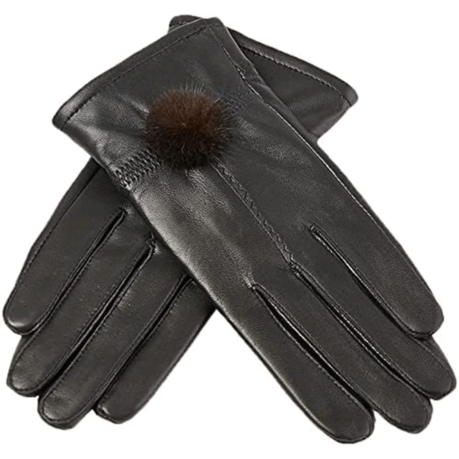 RUVOO Guantes Running Guantes De Invierno Conducción Al Aire Libre Montar Guantes Con Dedos Completos Guantes De Invierno Negros Guantes Deporte Hombre