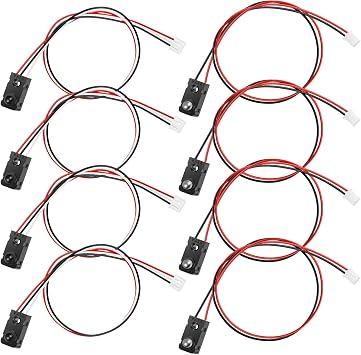 4Pcs IR Break Beam Sensor, 5mm LEDs Split Through-Beam Photoelectric Switch DC 3-5V, NPN Normally Open Distance Motion Sensor for Arduino, Raspberry Pi, DIY Automation & Counting