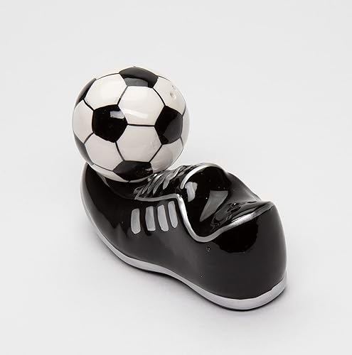 Miniatura 5 de CG - Zapatos de fútbol magnéticos con salero y pimentero, negro, 4 12 pulgadas x 1 34 pulgadas x 3 pulgadas de alto (SS-CG-10466)