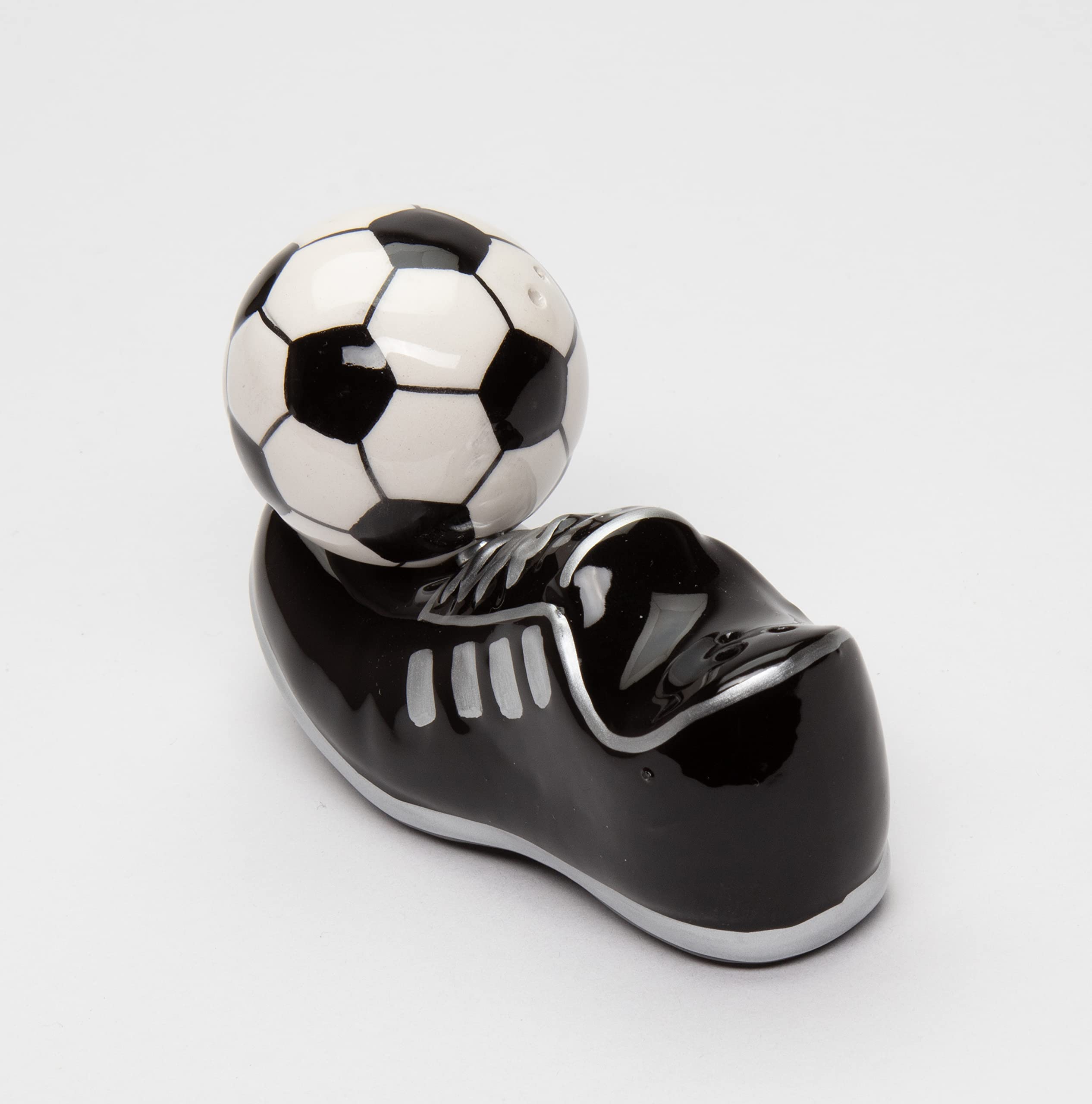 CG SS-CG-10466, czarne magnetyczne buty z piłką nożną solniczką i pieprzniczką