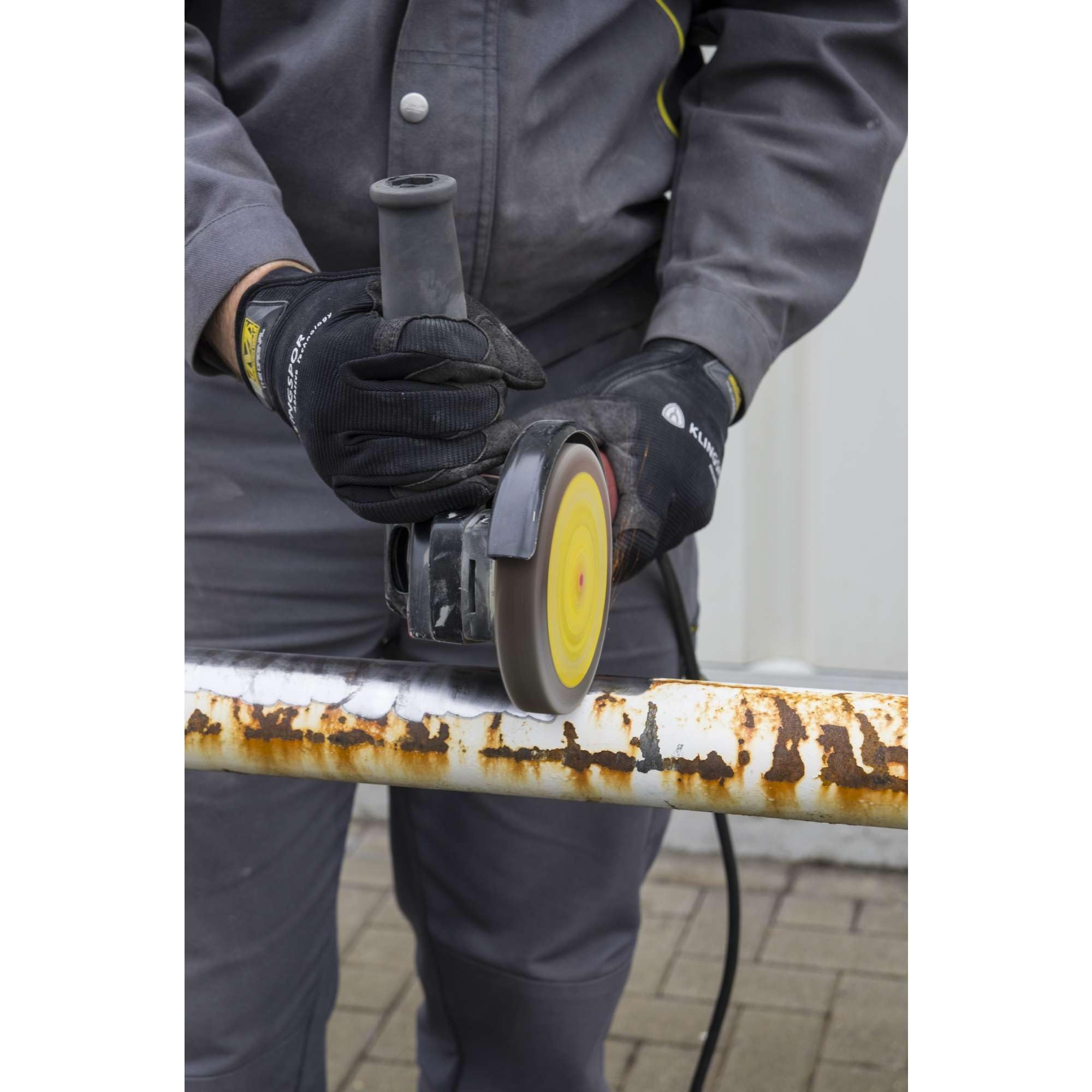 2 x Klingspor WSM 617 Schleifmopräder LS 309 X, 115 x 20 mm Korn 60 Gewinde M 14 Art.: 277015