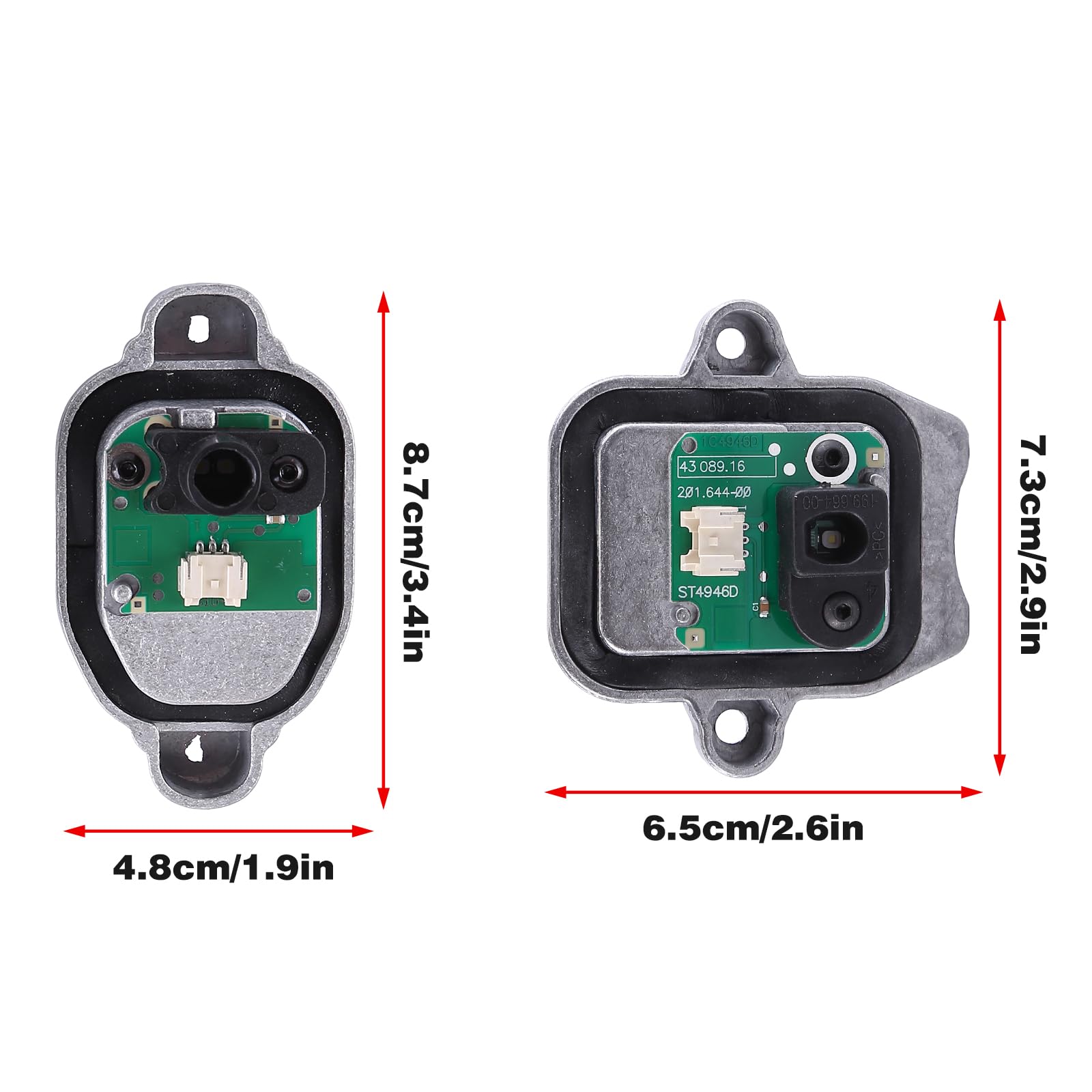 Mulcoll 3Pcs Daytime Running Light DRL Headlight Insert Diode Module Compatible for 3 Series 320i 328i 328d 330i 330e 340i xDrive 2015-2019 LED Headlight Module 63117419615 63117419610
