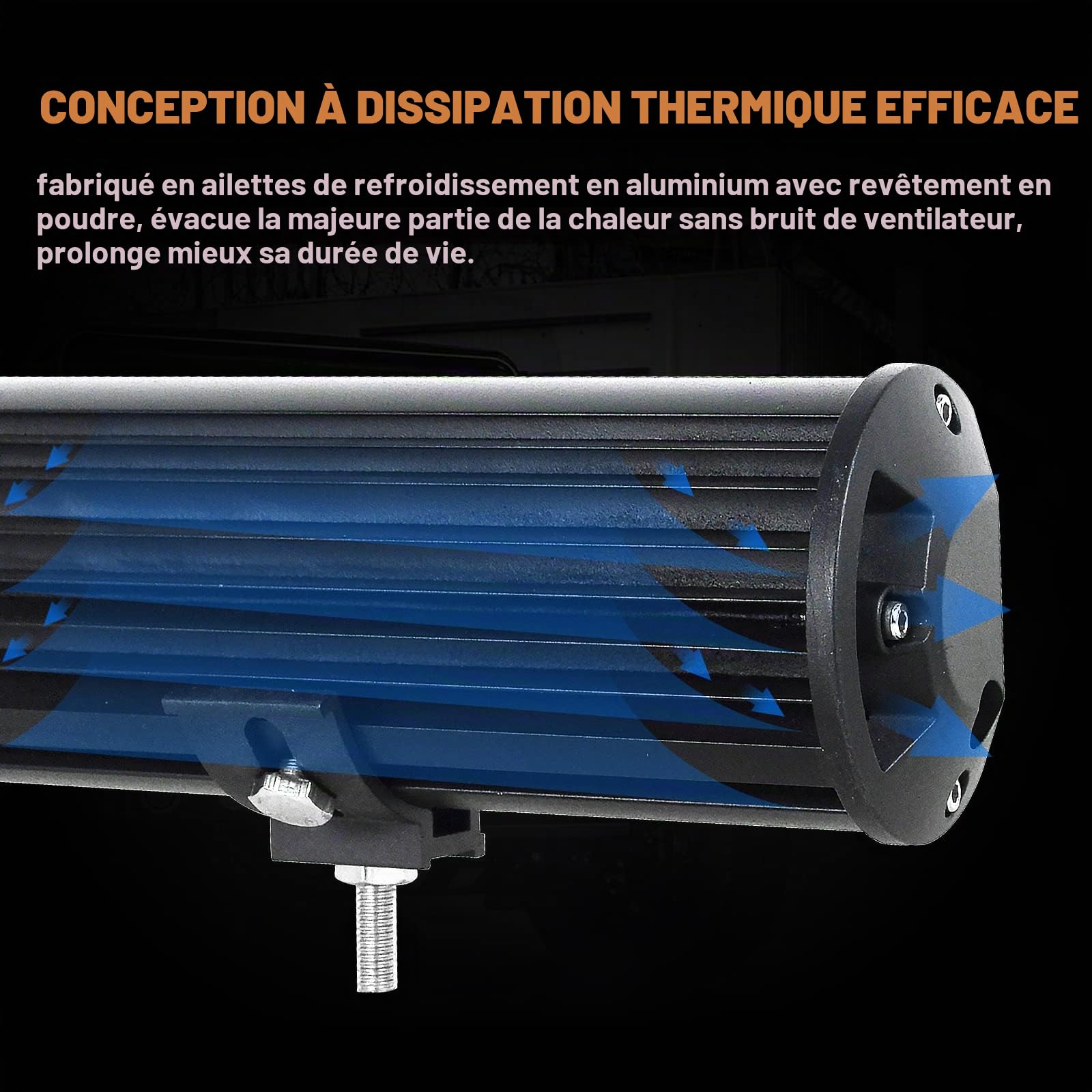 SKYWORLD 23 pouces 59cm 324W Barre Led 4x4 avec 12V Faisceau de Câblage Kit