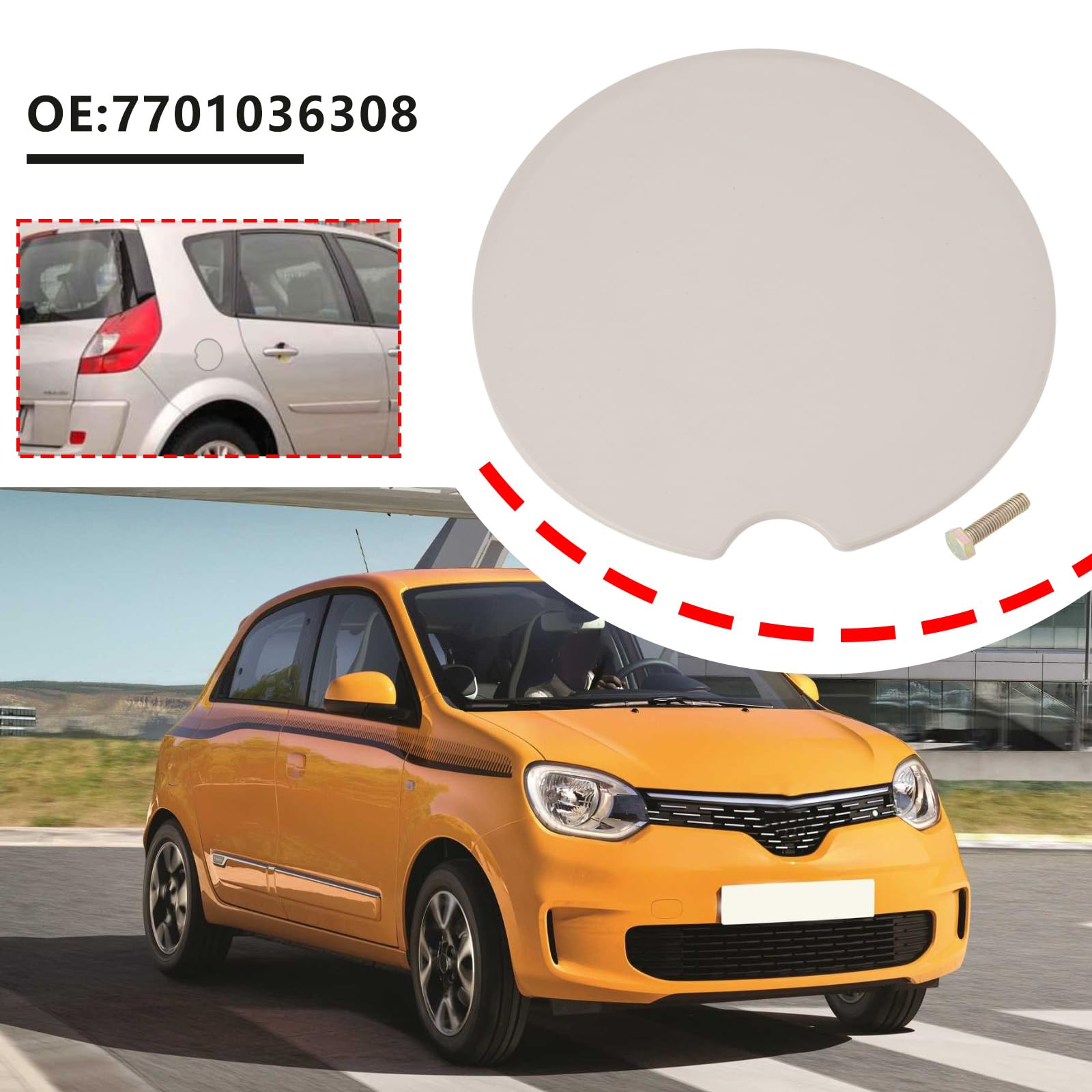 Câble Métallique Pour Bouchon De Réservoir Essence - Compatible Renault Laguna Mk1 (1993-2001), Mégane Mk1 (1996-2002), Twingo Mk1 (1994-2012) - Réf. 7701471585