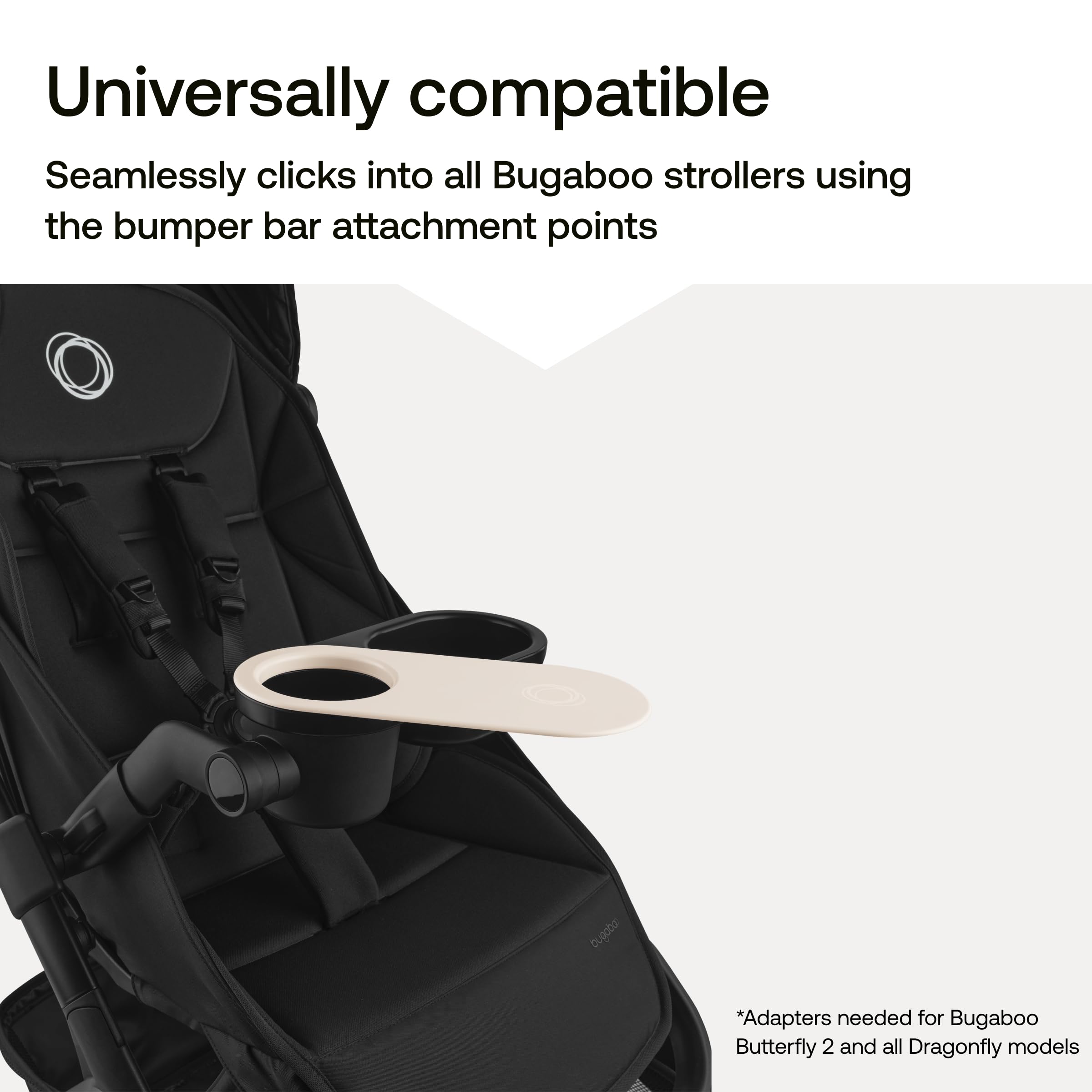 Bugaboo Bandeja, para Comida y Bebidas, Compatible con los carritos Bugaboo