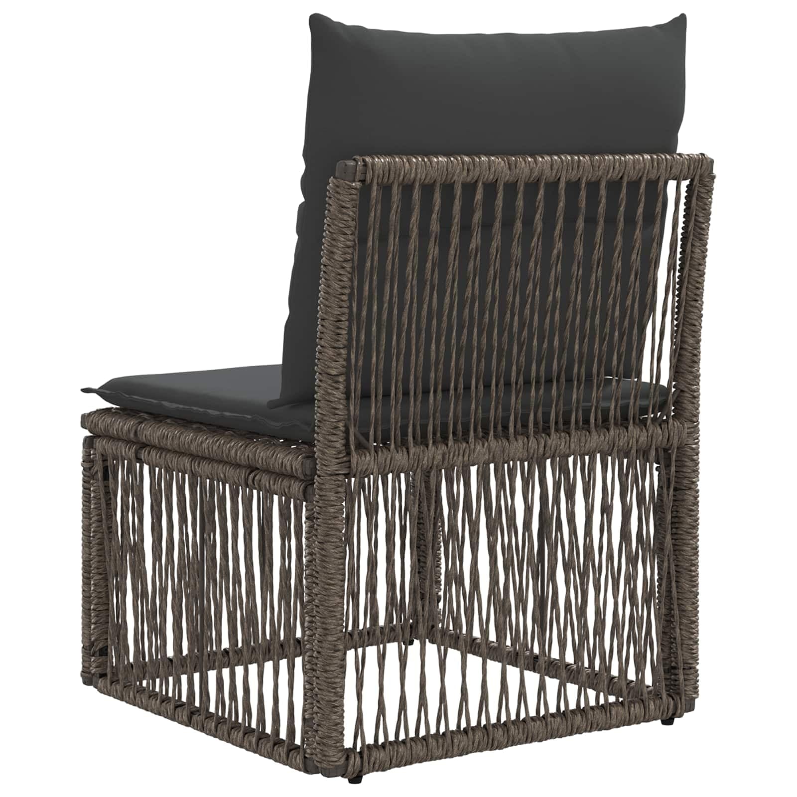 Hothingwell Sofa ogrodowa Polyrattan Grey Unit | Zdejmowane pokrowce nadające się do prania, rama ze stali proszkowej, wygodna wyściółka piankowa