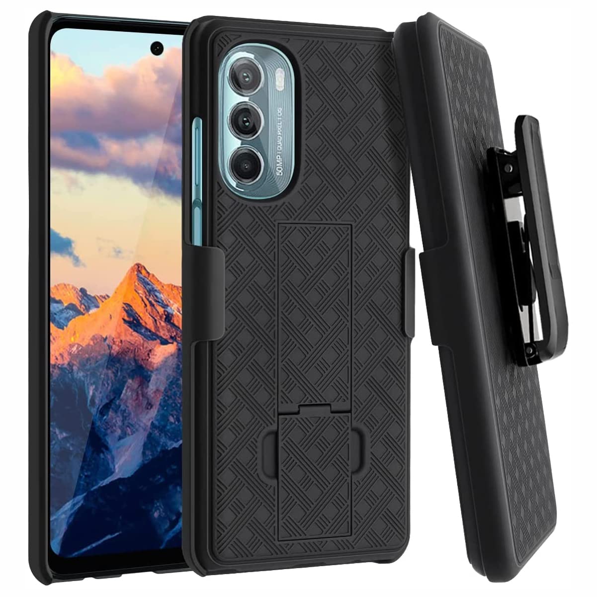 Case Belt Clip Compatible with Motorola Moto G Stylus 5G (2022) Model - Holster Swivel Cover Kickstand Armor Combo