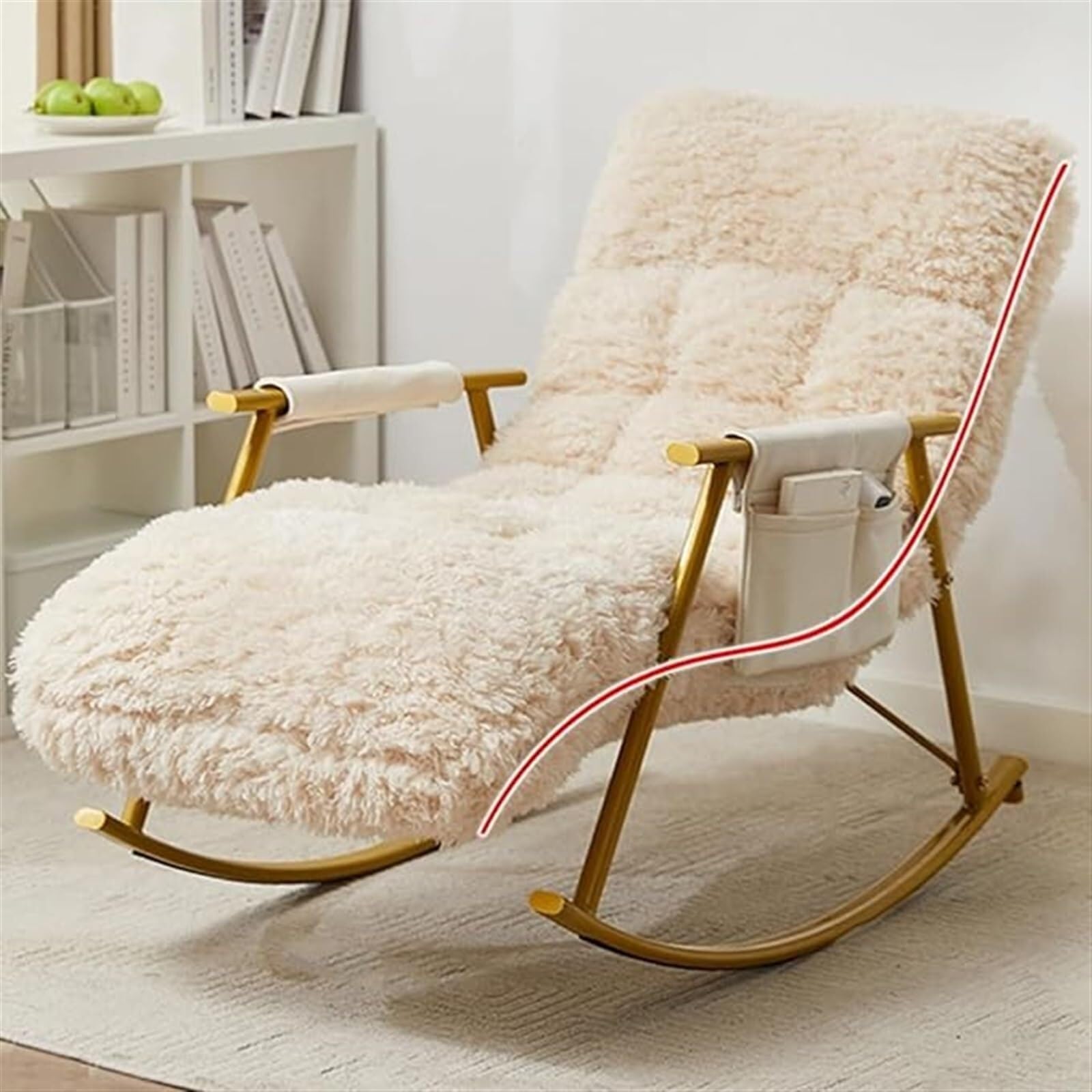 Fauteuil à bascule d'intérieur robuste charge 200 kg au design haut de gamme