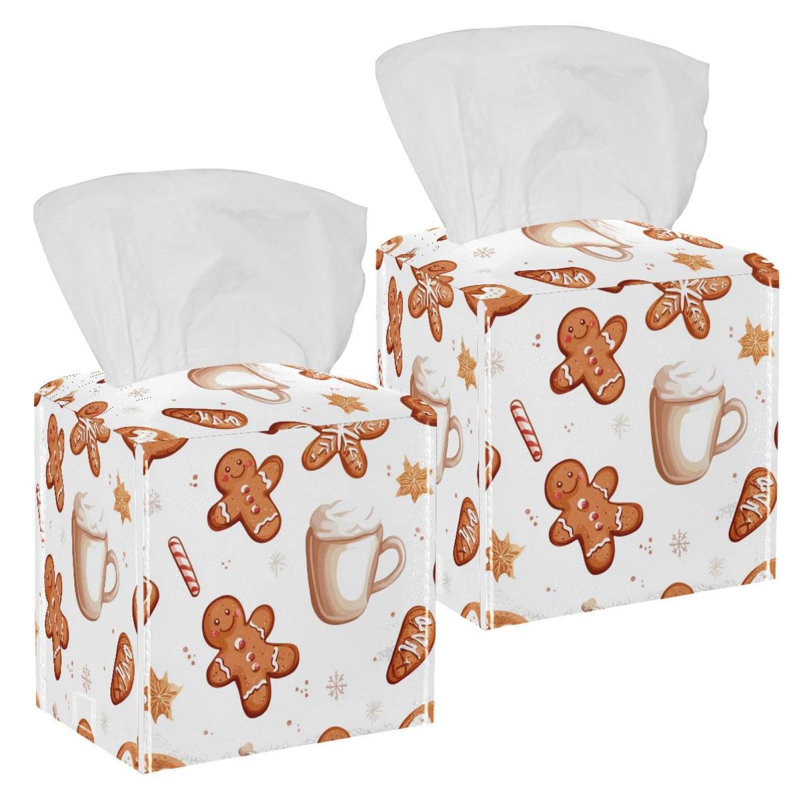 Boîte à mouchoirs de Noël en cuir cadeau idéal pour décoration de table hivernale