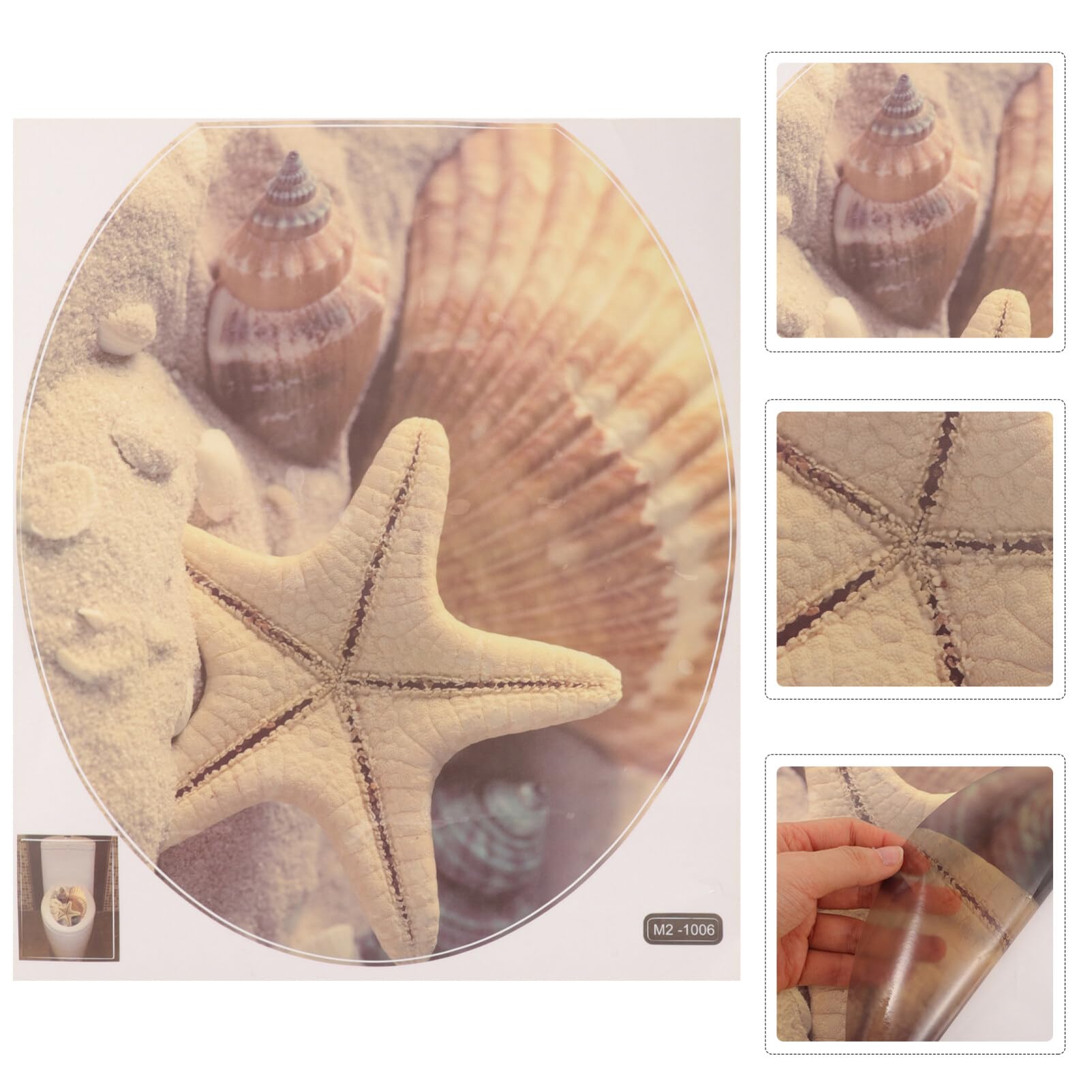 Pegatina Tapa De Inodoro Adhesiva De Pvc Extraíble Pegatina Para Baño Impermeable Decoración Fácil De Instalar 15.3X13 Pulgadas