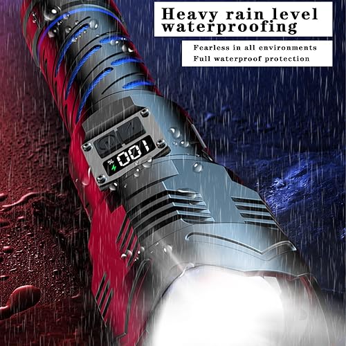 Miniatura 3 de Linterna recargable 400000 lúmenes altos, súper brillante 60W nueva linterna, conocida como luz del amanecer para emergenciacamping, zoomable,