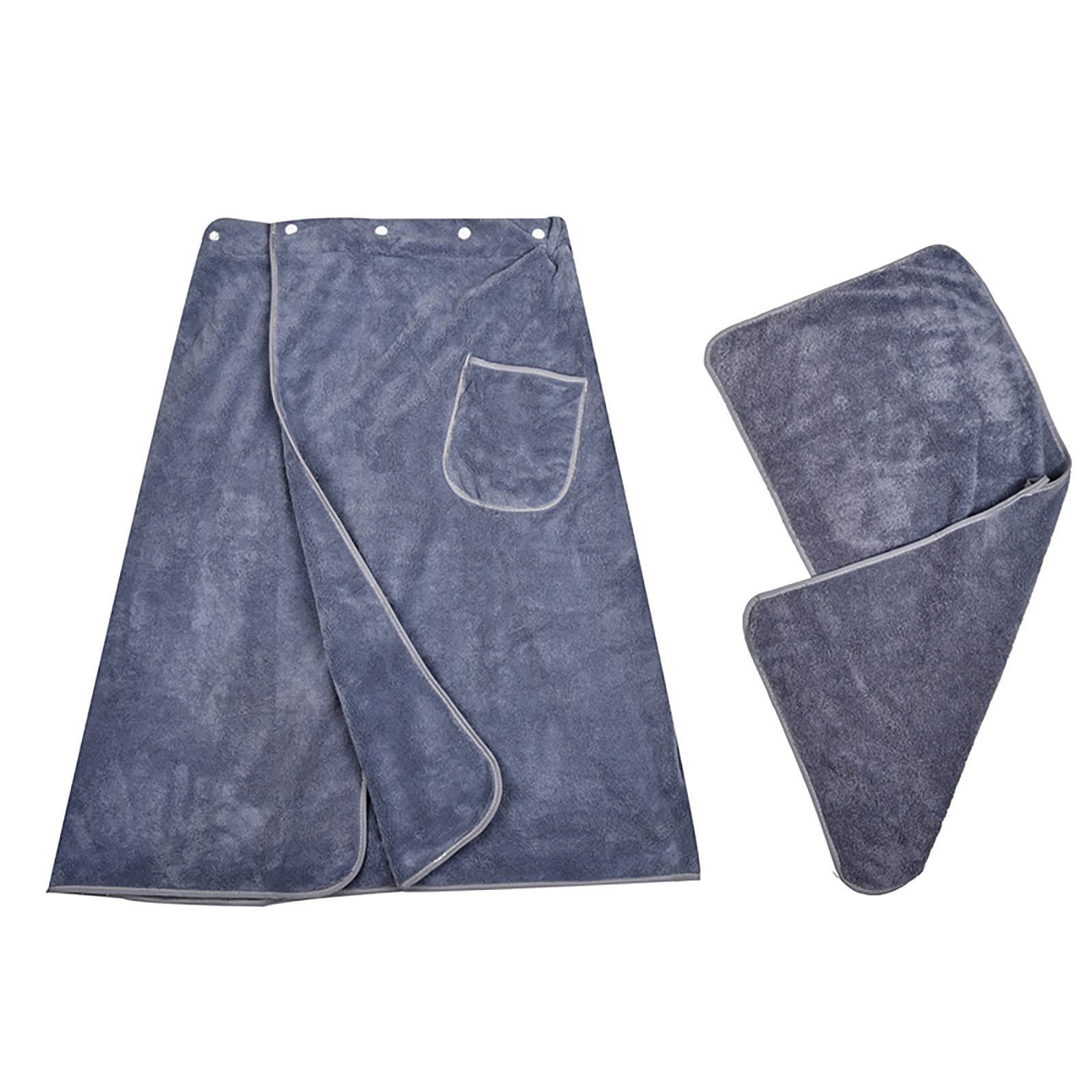Serviette de bain gris absorbante avec gant de toilette pour douche et salle de bain