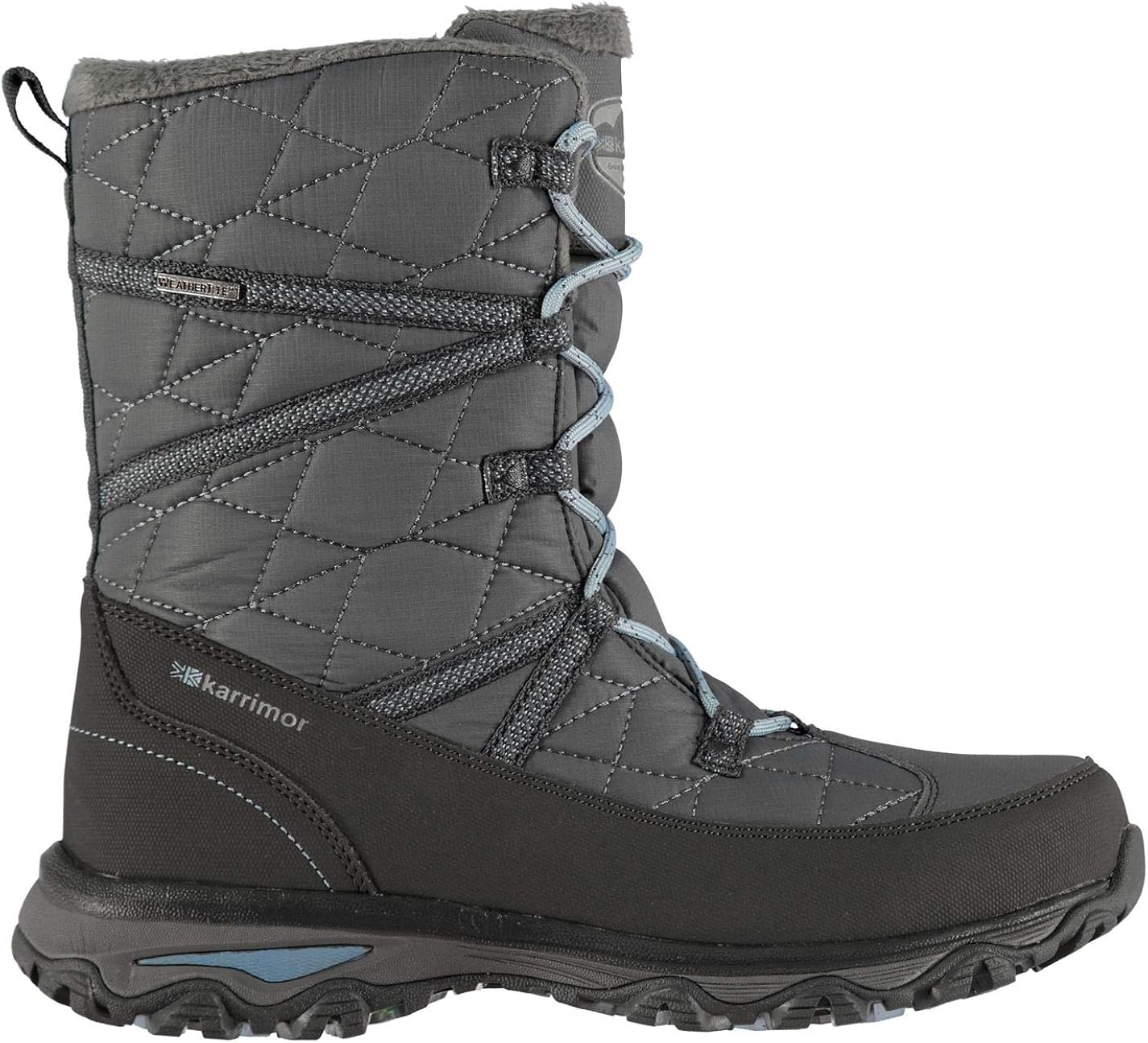 Karrimor Womens St Moritz Snow Boots Lace Up Padded Grey 8