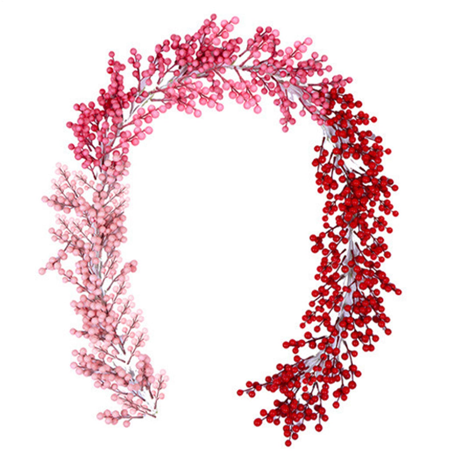 Guirlande de Noël pliable et ajustable en baies artificielles