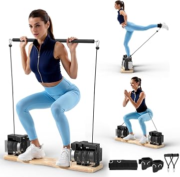 Home Gym Equipment All-in-One Portable Workout Machine for Full-Body Strength Training, Compact Home Fitness System