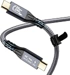 YIWENTEC USB C Cable to USB C 3.2 Male Gen2 × 2 Type C Charging Cable, 20 Gbps Data Transfer, 240 W 48 V/5 A Fast Charging Cable, 4K @ 60Hz Video Transfer (Straight, 3M)