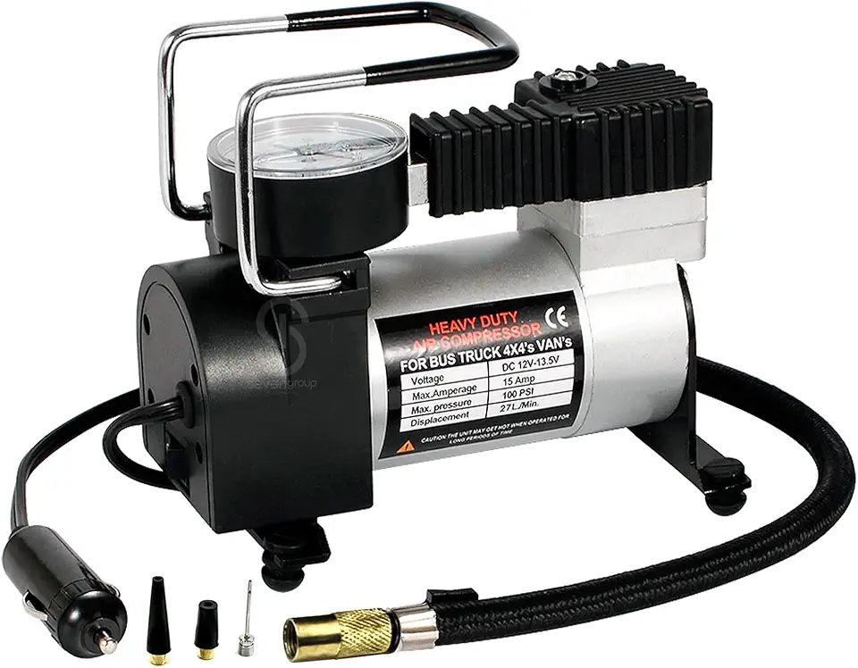 Compressor De Ar Portátil 12v Até 100 psi Carro Moto Bola