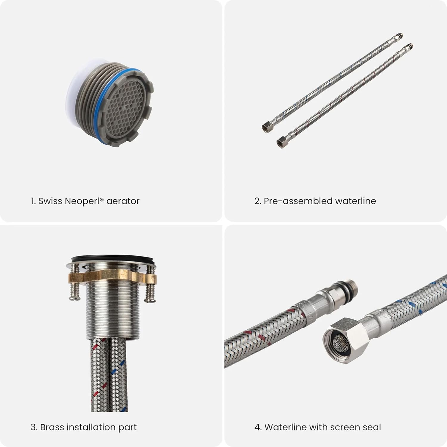 KIBI Solid Brass Single Handle Single Hole Circular Faucet for Bathroom Sink with Pop Up Drain | High Arc Faucet Spout Design | Corrosion and Rust Resistant (Brushed Brass, KBF1009)