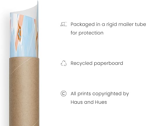 Vista 424 de HAUS AND HUES Evil Eye Decor - Navy Blue Wall Art, Evil Eye Wall Decor, Mykonos Artwork, Evil Eyes Print, Big Eyes Painting Print, Evil Eye Poster