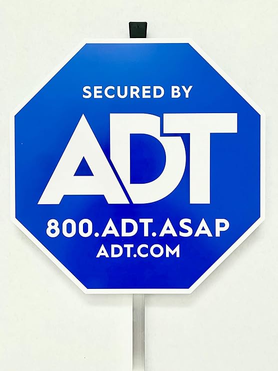 Authentic ADT Yard Sign with Aluminum Post 27" Amazon.ca Patio, Lawn