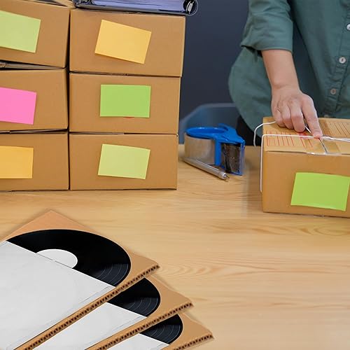 Miniatura 17 de Hojas de cartón corrugado de 12.5 x 12.5 pulgadas de grosor 400 hojas Almohadillas de inserción LP, marrón, respaldo de marco, proyectos