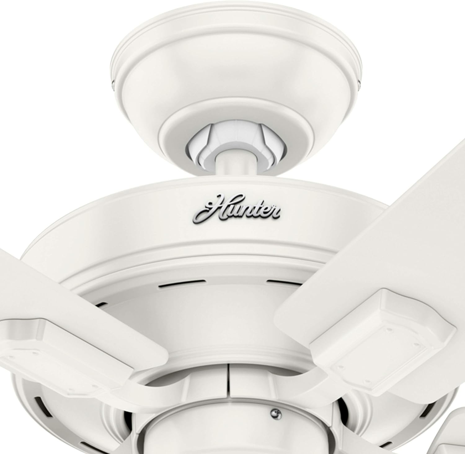 Hunter Fan 52 inch Casual Fresh White Indoor Ceiling Fan with Light Kit (Renewed)