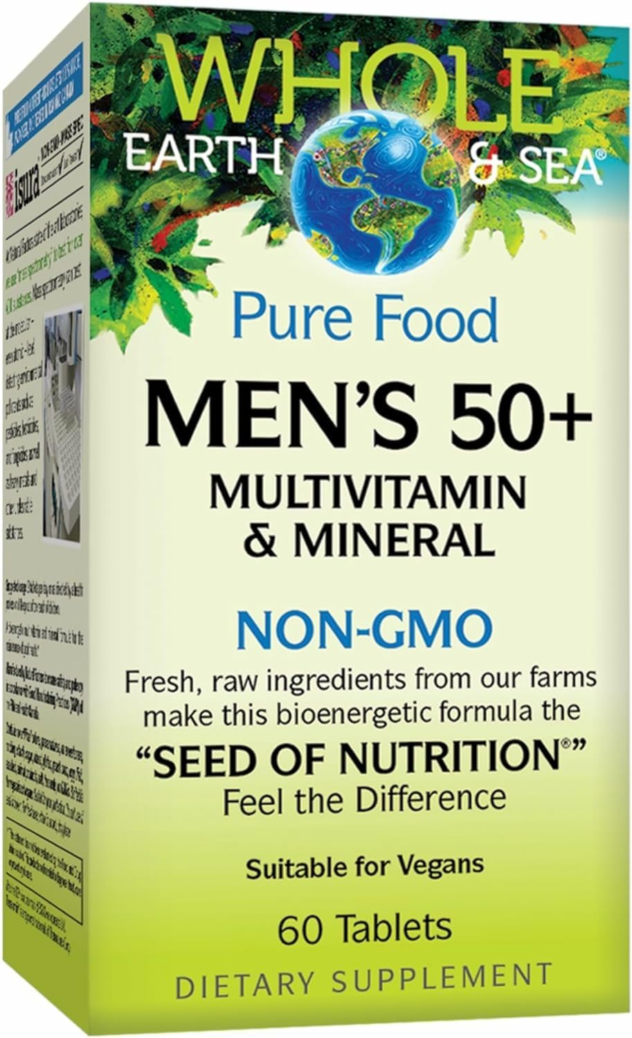 Whole Earth & Sea Pure Food Men's 50+ Multivitamin Mineral Tablets - 150527,60