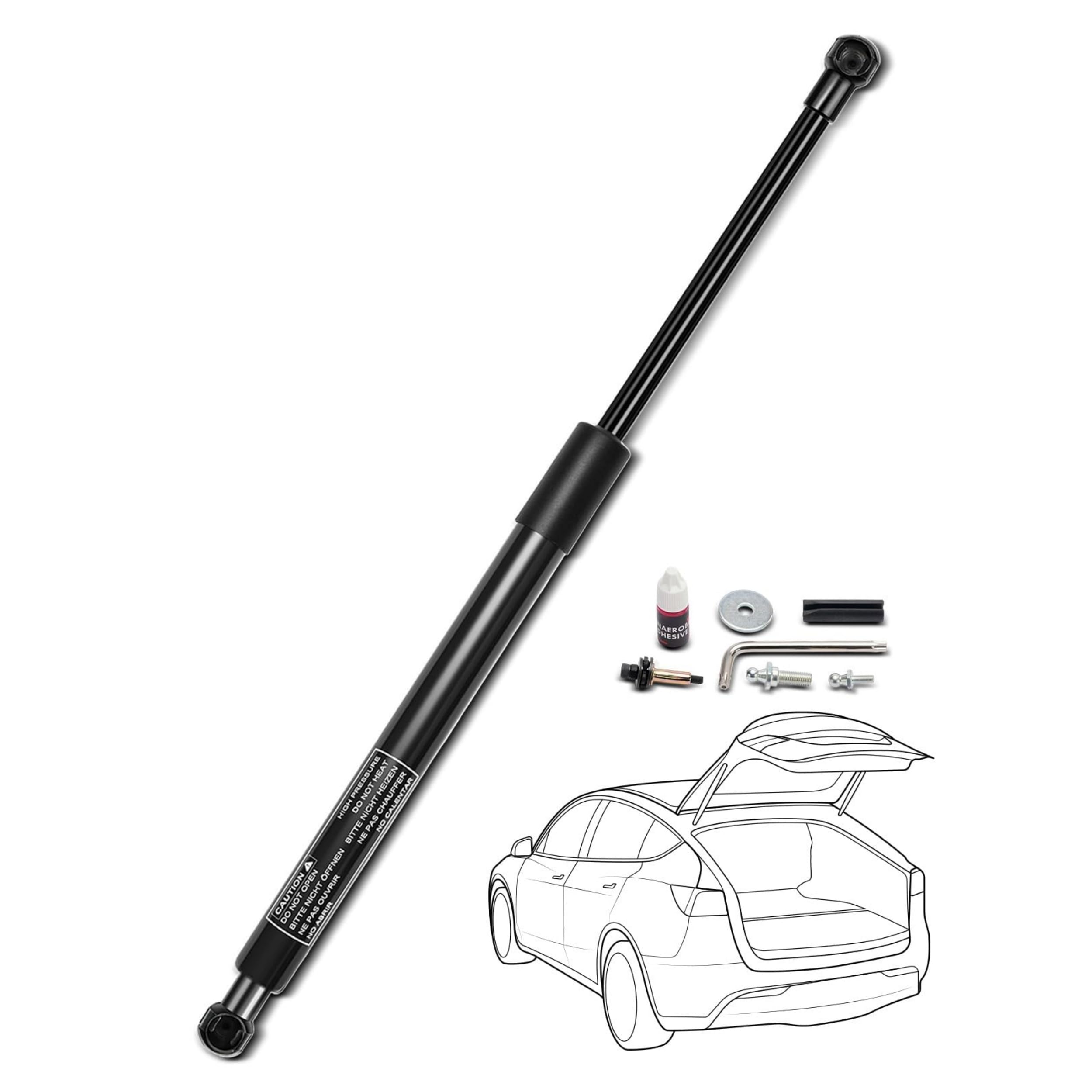 Tryagat 1 Pcs Tailgate Gas Struts for Dodge Ram 1500 2002-2008, 2500/3500 2002-2009, Replace# SG314900EZ