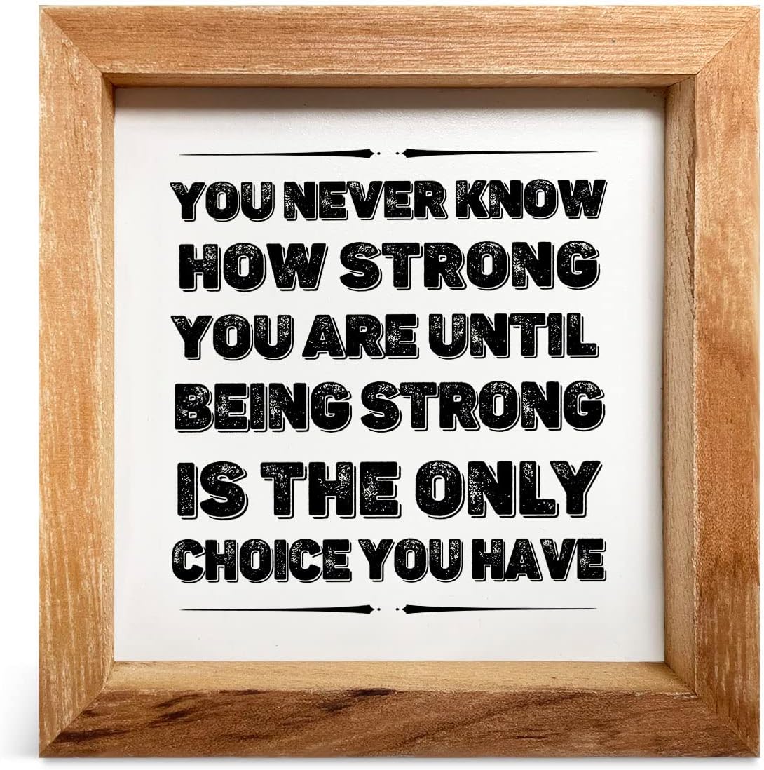 Amazon.com : Rustic Style You Never Know How Strong Wooden Framed Sign ...