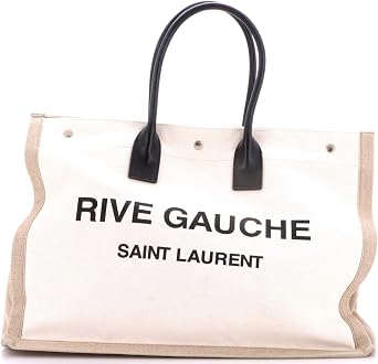 Saint Laurent, Pre-Loved Rive Gauche Shopper Tote Canvas Large, Neutral