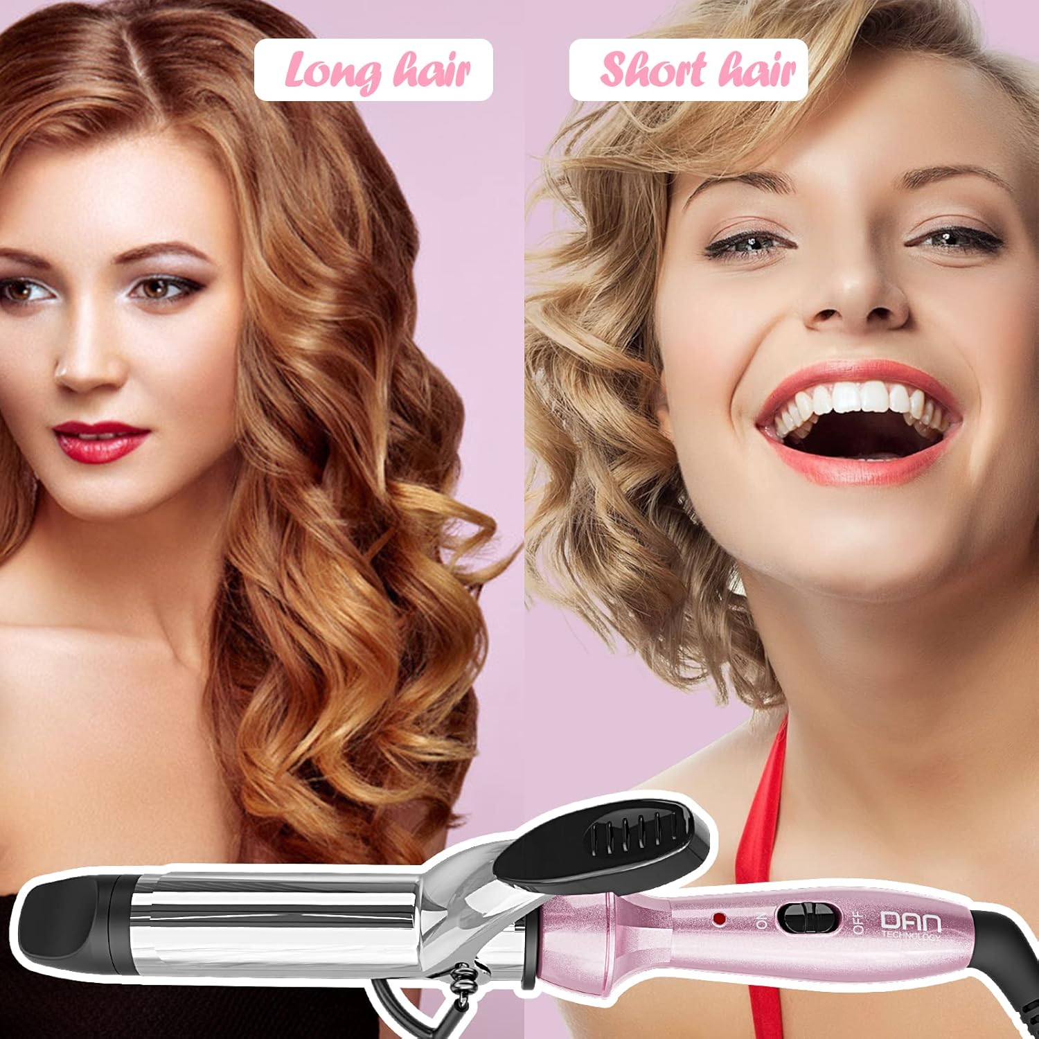 DAN Technology Travel Mini Curling Iron, Dual Voltage Curling Iron up to 450°F for Short Hair,Nano - Titanium Barrels & 30s PTC Fast Heating… - Image 6