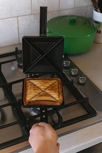 Miniatura 6 de Tostadora Sandwicherera antiadherente a gas, fabricante de panini, placas recubiertas antiadherentes, sándwiches calientes Quadra 4 Cut