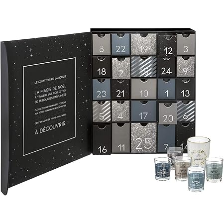 Calendrier De L'Avent 24 Bougies Parfumées "Nature" 30cm Marron | Leroy