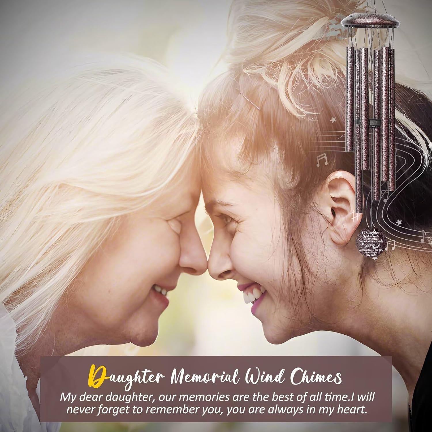 Memorial Gifts for Loss of Daughter, 25''Memorial Wind Chimes of Sympathy Gifts for Loss of Daughter,Bereavement, Condolence, Remembrance Gifts,Windchimes in Memory - Image 2