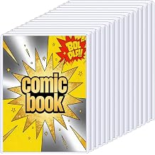 20 Pack Comic Book Top Loaders - Premium PVC Hard Sleeves for Current & Silver Age Comics, 7.6x11 Inch Crystal Clear Protection for Display, Storage, and Collection 20
