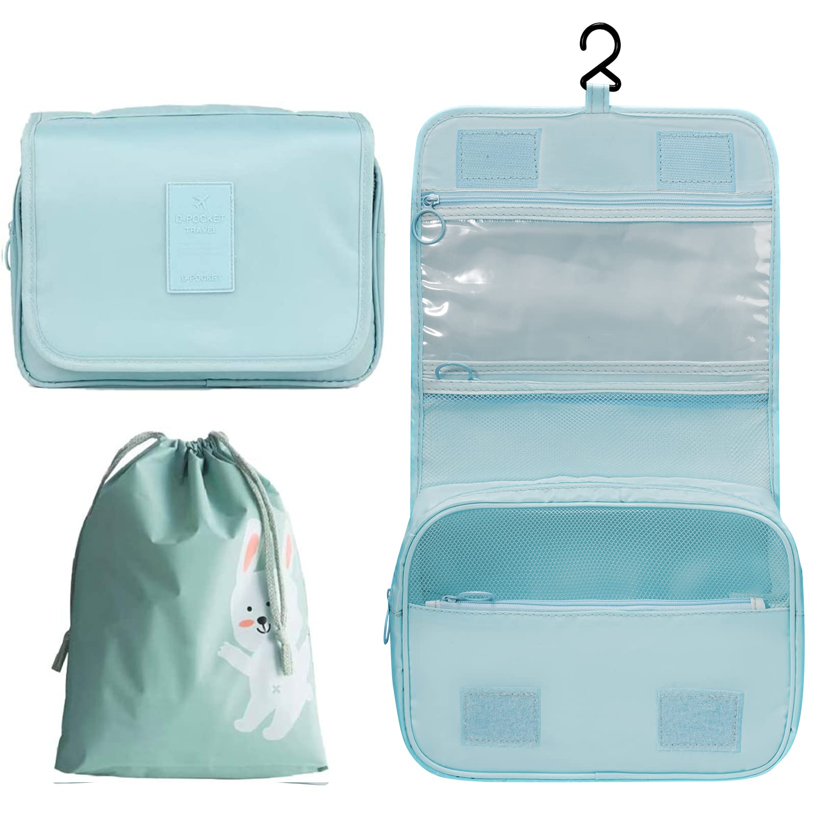 OrgaWiseWomen's Foldable Waterproof Toiletry Bag, Portable Multi-Function Toiletry Bag, Send A Pretty Small Bag