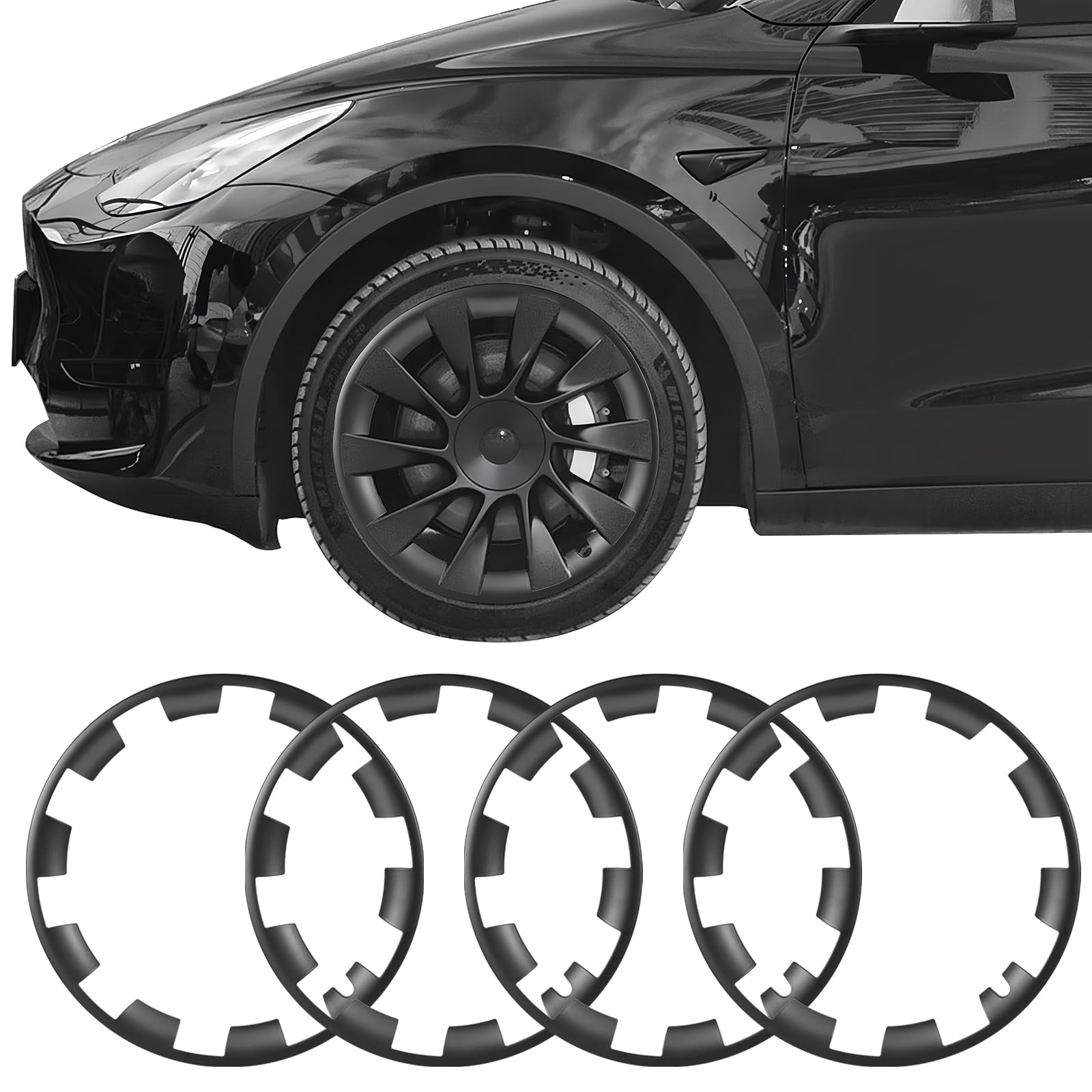 AlloyGator ZILVER velgrandbescherming voor 4 velgen van 12-19 inch