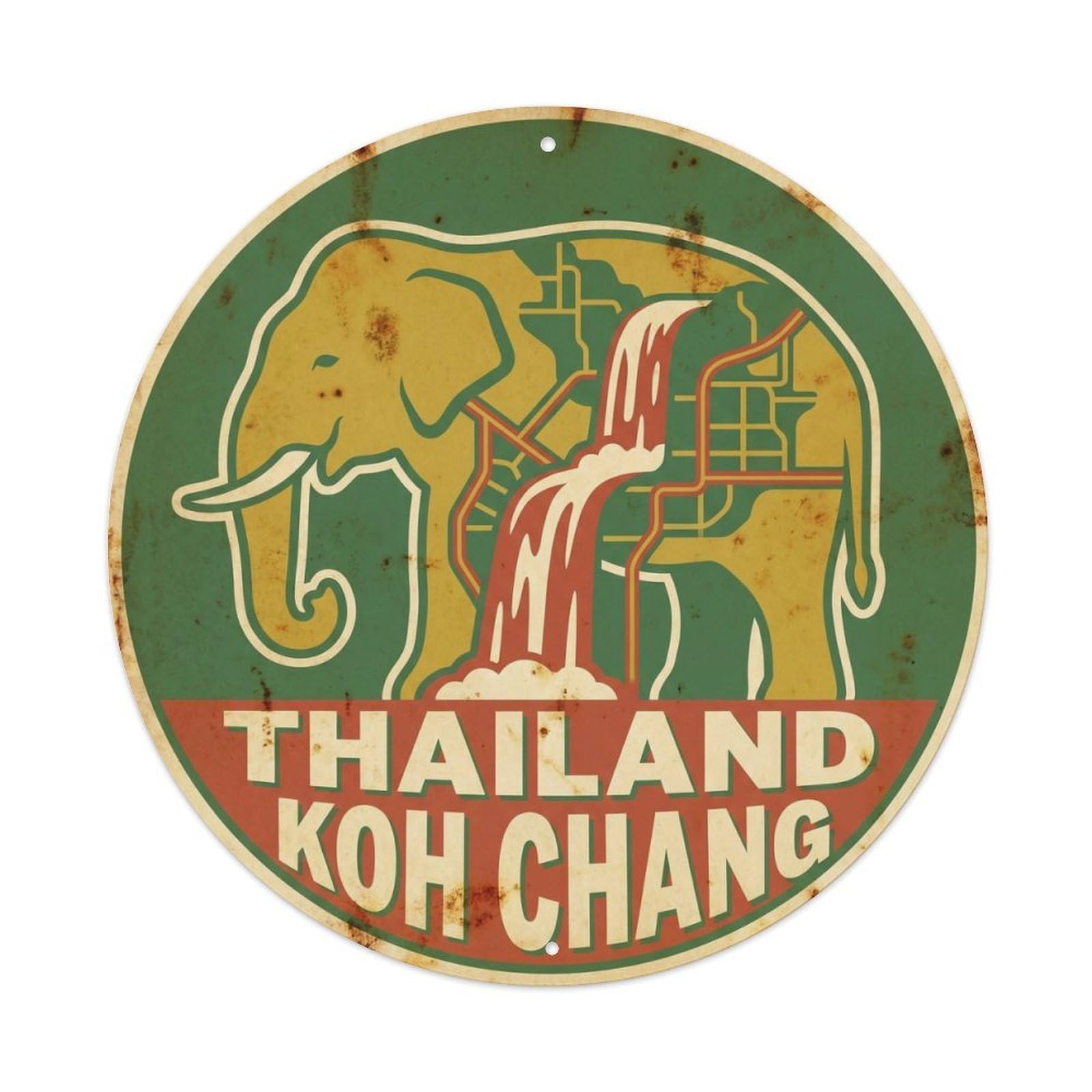 Thailand Koh Chang Coastal Travel Island Resort Metal Tin Sign