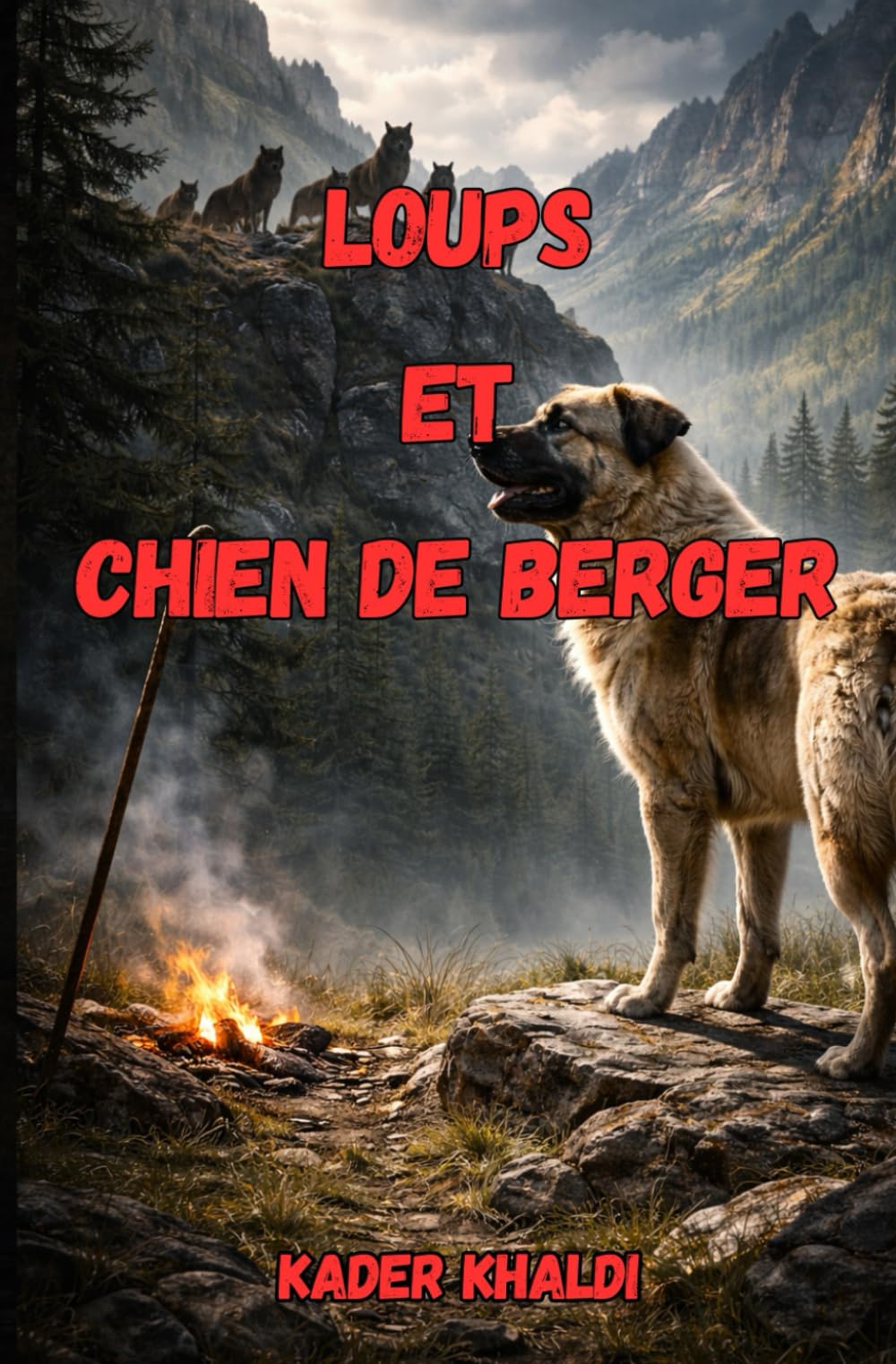 Loups et chien de berger