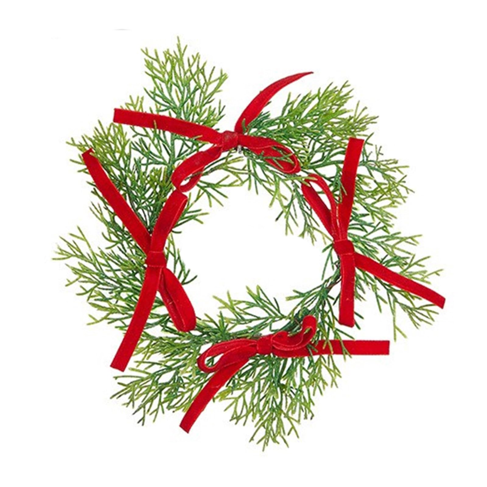 Elnwnnkc Red Bow Pine And Cyp Christmas Wreath Decoration Decorative Holder Wreath Wine Bottle Decoration Christmas Table Centerpiece Holiday Table Centerpiece