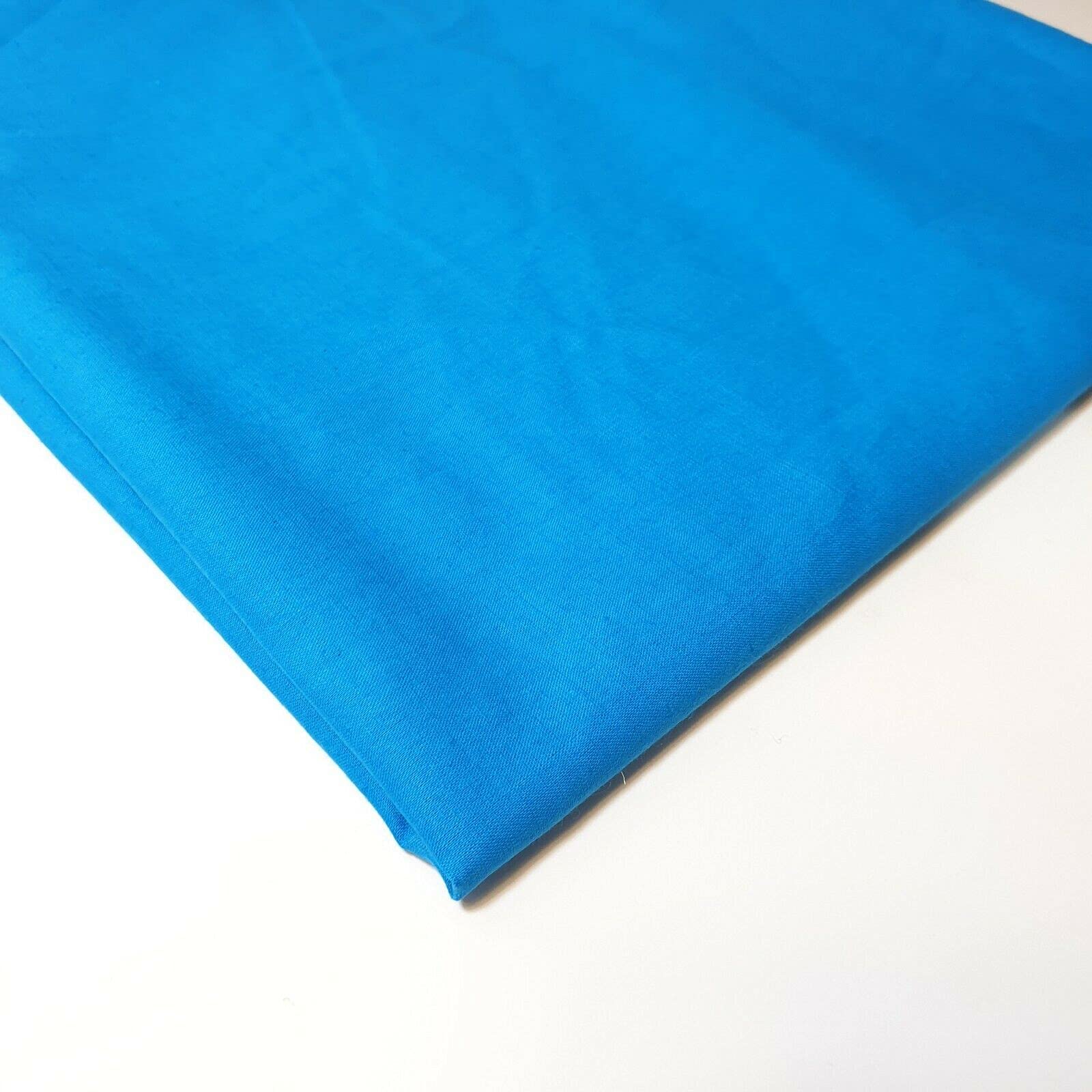 Tessuto Janak, 100% cotone, larghezza 112 cm, tinta unita, colore: turchese